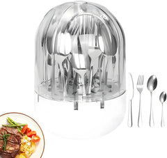 24-Piece Stylish Stainless Steel Cutlery Set with Eggshell Case