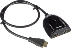 محول HDMI من Hama ثنائي المنافذ 2x1، مفتاح تحديد يدوي HDMI