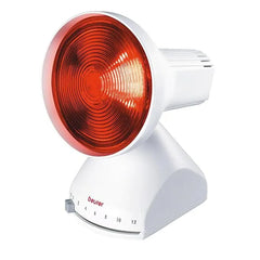 Beurer IL30 Infrared Heat Lamp Adjustable Angle Heat Light with Timer 2–12 Minutes Pain Relief Muscle Relaxation Device - 150W