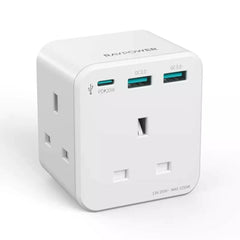 RAVPower PD Pioneer Wall Charger, 3-Port, 20W, RP-PC1037 – White