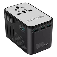 Ravpower 5-in-1 Travel Charger, 100W, PC1077 - Black