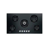 Glemgas Crystal Glass Gas Hob 90cm GLGV955HBK - Stainless Steel