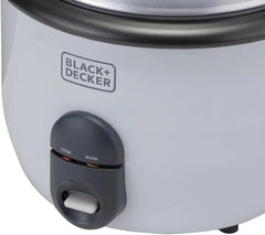Black+Decker 1.8L 700W Rice Cooker with Removable Non-Stick Bowl, Steaming Tray and Glass Lid – RC1860-B5