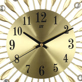 Modern Decorative Sunburst Wall Clock with Crystal Accents & Bold Numerals – Quartz Silent Sweep Movement for Living Room, Bedroom & Office