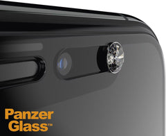 PanzerGlass Edge-to-Edge Swarovski CamSlider Tempered Glass Screen Protector for iPhone 11 & iPhone XR with Full Silicone Adhesive and Camera Privacy Cover