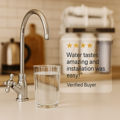 PERFECT Water Filtration System & Purifier with 5-Stage Reverse Osmosis Technology for Clean, Healthy, Great-Tasting Drinking Water - with Installation