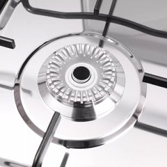 BOKO 5 Burner Portable Indoor & Outdoor Gas Stove with Iron Body, Wind Cover, and Independent 2.5KW Burner Control for Camping and Backyard Cooking