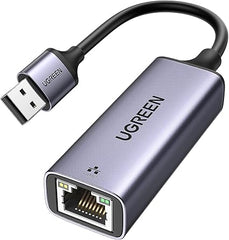 UGREEN USB to RJ45 Ethernet Adapter Aluminum Case (Space Gray)