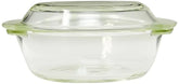 Borosil Transparent Borosilicate Glass Round Cook and Serve Casserole, Microwave Oven Safe Heat Resistant Cookware