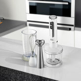 Black+Decker 400W 4-in-1 Stainless Steel Stem Hand Blender with Chopper Bowl, Whisk and Beaker SB4000-B5