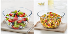 Borosil Microwavable Borosilicate Glass Mixing Bowl 2.5L Heat Resistant Non-Porous Kitchen Prep Bowl for Oven Microwave Freezer Use