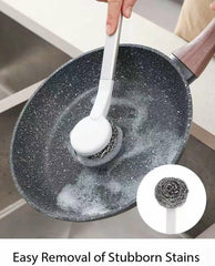 4-in-1 Multi-Brush Kitchen Cleaning Kit with Detachable Handle & Drainage Design