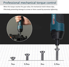Longsa 36-in-1 Rechargeable Screwdriver Set with Battery, 3 Torque Levels, LED Indicator, Precision Bits & Carry Case - Open Box / New Product