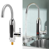 3000W Instant Electric Hot Water Faucet with LED Display, Tankless Fast Heating Tap, 360° Rotatable Spout, Stainless Steel Body, IPX4 Waterproof, Hot & Cold Dual Use for Kitchen & Bathroom