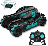 Cool High Speed Water Pellet Shooting RC Water Tank Car with All Terrain Capability - Remote and Gesture Controlled