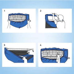 Waterproof Air Conditioner Cleaning Cover with Drain Outlet for AC Washing, Maintenance & Servicing