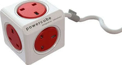 Allocacoc 7304/UKEXPC PowerCube Extended 3m Cable - أحمر | 7304/UKEXPC
