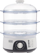 Black+Decker 775W 3-Tier Food Steamer with Stackable Bowls and Adjustable Timer – HS6000-B5