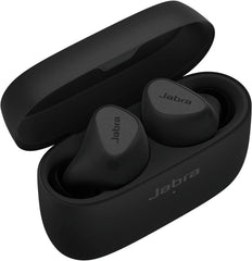 سماعات أذن لاسلكية Jabra Elite 5 True، خاصية إلغاء الضوضاء النشطة الهجينة (ANC)، 6 ميكروفونات MEMS مدمجة، مكبرات صوت 6 مم، اتصال بلوتوث 5.2، أسود تيتانيوم | Eltie-5 |100-99181000-60