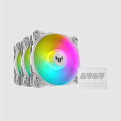 Asus TUF Gaming TF120 ARGB Triple Fan Kit with Controller - White