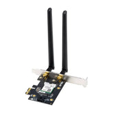 Asus PCE-AXE5400 Tri-Band WiFi 6E PCIe Adapter, 6GHz Band, Bluetooth 5.2, WPA3 Security, OFDMA, MU-MIMO, 2 External Antennas