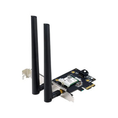 Asus PCE-AXE5400 Tri-Band WiFi 6E PCIe Adapter, 6GHz Band, Bluetooth 5.2, WPA3 Security, OFDMA, MU-MIMO, 2 External Antennas