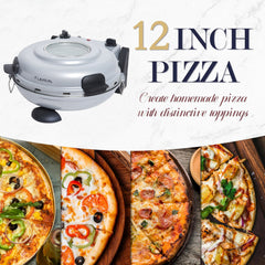 Lexical 1000W Pizza & Bread Maker with Timer & Removable 32cm Pan With Overheating Protection
