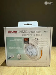 Beurer AS50 Activity Sensor Pedometer Watch with Step Counter, Calorie and Fat Tracking, Distance Measurement, 14-Day Memory, Multi-Wear Fitness Tracker Device