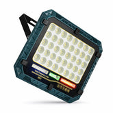600W RC Solar Emergency Wall Light with 2835 LED Matrix, Red & Blue Warning Light, Built-in 10800mAh Battery & 35CM External Solar Panel