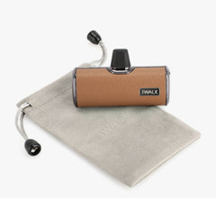 Iwalk Small Portable Charger 4500Mah Power Bank With with Built-in USB-C Connector Leather Design Car Key Size - Brown