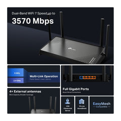 جهاز توجيه (راوتر) BE3600 ثنائي النطاق بتقنية Wi-Fi 7