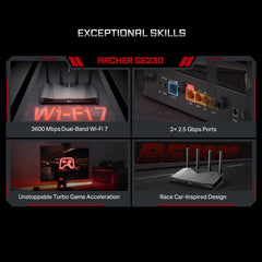 BE3600 Dual-Band Wi-Fi 7 Gaming Router