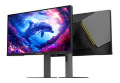 شاشة ألعاب مسطحة Sades BN-Dolphin Mini SA-F01Q25 مقاس 24.5 بوصة 2K QHD بدقة 2560 × 1440 ومعدل تحديث 320 هرتز، وزمن استجابة 0.5 مللي ثانية، ومنفذ HDMI 2.1، ولوحة IPS - لون أسود