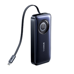 شاحن متنقل Baseus EnerCore CR11 مع كابل قابل للسحب 10000 مللي أمبير 45 واط - أسود كوني