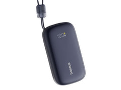 Baseus EnerFill FC31 Qpow3 Digital Display Power Bank with 2 Built-in USB-C Cables 20000mAh 45W - Cosmic Black