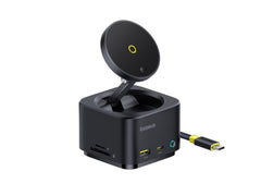 Baseus MagPro II 7-in-1 HUB Magnetic Wireless Charging 15W - Cosmic Black