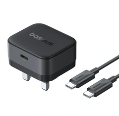 Baseus Palm Fast Charger 1C 30W - Cluster Black (with Baseus Cable USB-C to USB-C 60W)