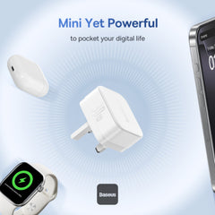 Baseus Palm Fast Charger 1C 30W - Moon White (with Baseus Cable USB-C to USB-C 60W)
