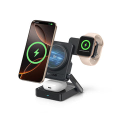 Baseus PicoGo AF21 Portable 3-in-1 Qi2.2 Wireless Charger 35W - Cosmic Black