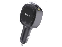 شاحن سيارة Baseus PrimeTrip VR2 بكابل قابل للسحب C+C 30 واط - أسود كوني