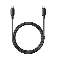 Baseus كابل شحن سريع حريري USB-C إلى USB-C بقوة 100 واط وطول 1 متر - أسود عنقودي