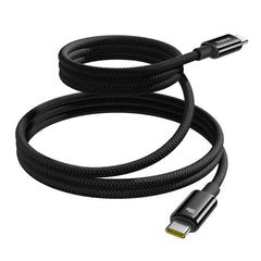 كابل شحن مغناطيسي بيسوس تونجستان جولد USB-C إلى USB-C بقوة 100 واط بطول 1 متر - أسود