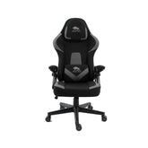 Black Bull Gaming Chair With Headrest Up & Down Slide Adjustable and Moveable Armrest, Fabric
