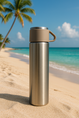 500ml Stainless Steel Double Wall Vacuum Flask with 3 Cup Lids – 12 Hours Hot & Cold Insulated Bottle for Outdoor, Office & Travel Use