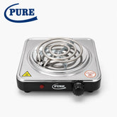 Electric Hot Plate with 1000W Heating Power, Variable Heat Setting, Indicator Light and Compact Countertop Design for Office, Dormitory, & Outdoor Use