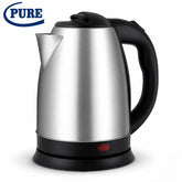 PURE 1.8L Stainless Steel Electric Kettle with 1500W Fast Boiling, 360° Cordless Power Base, Auto Shut-Off, Boil-Dry Protection and Easy-Lift Hinged Lid
