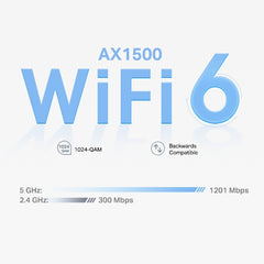 AX1500 Whole Home Mesh Wi-Fi 6 System (Pack of 3)