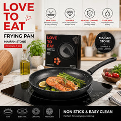 Premium 5PCS Maifan Stone Non-Stick Frying Pan Set 22CM + 24CM + 28CM with Silicone Spatula & Screwdriver | Iron Cookware Set | Easy Clean Kitchen Cooking Pans