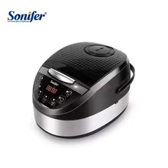 Sonifer Digital 5L Rice Cooker & Multicooker with 6 Programs, Nonstick Coated Pot, LED Display - 900W & 20 Cup Capacity