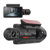 1080P HD Dual Lens Car Dash Camera with 5MP Camera, 3-Inch LCD Screen, 170° Wide-Angle Lens, G-Sensor, Night Vision, Motion Detection, Loop Recording & 32GB Memory Card Support